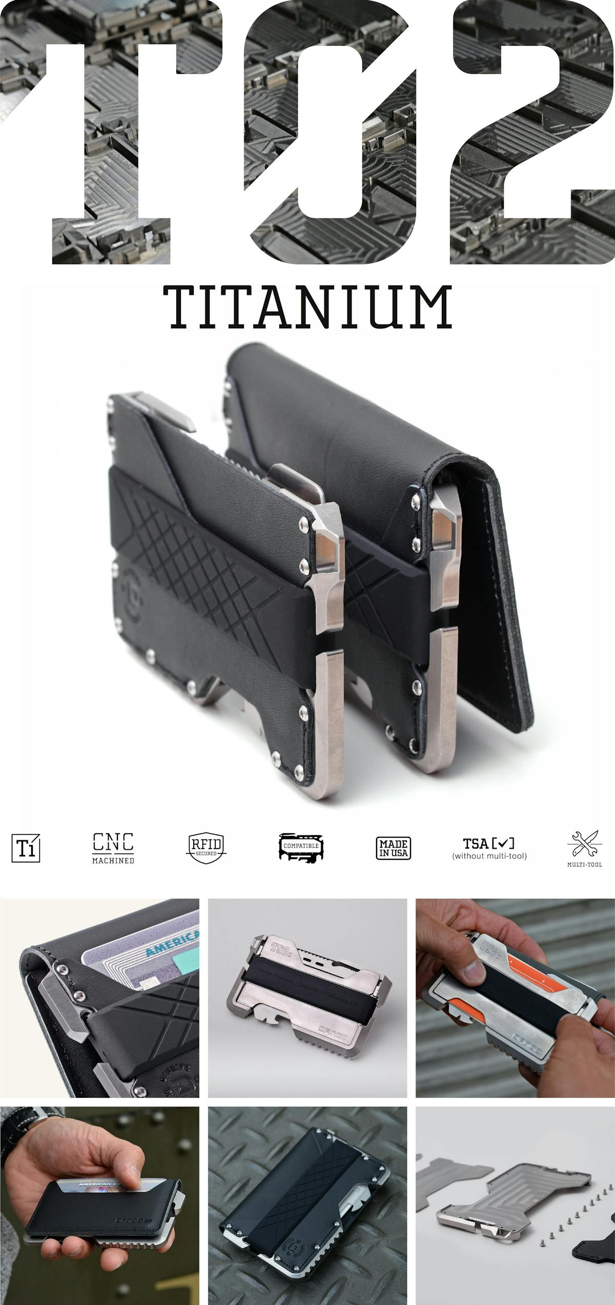 T02 Tactical Titanium Wallet